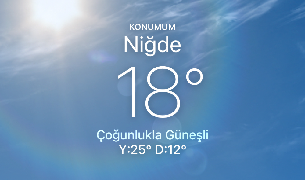 NİĞDE ANİ RÜZGARLAR DIŞINDA MİS! 