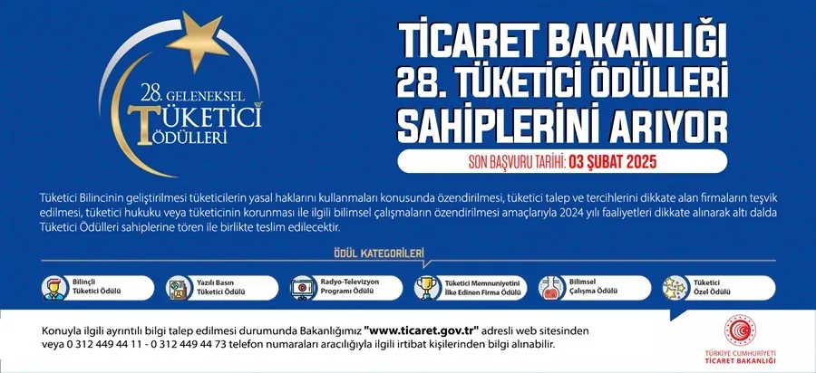 28 Tüketici Ödülleri İçin Başvurular Başladı