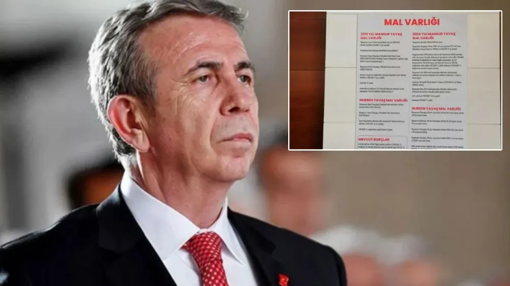 Mansur Yavaş kendisinin ve eşinin mal varlığını belediye binasına astı