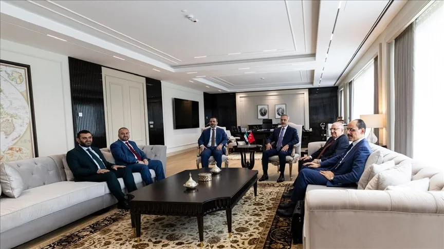BAKANLAR FİDAN VE GÜLER İLE MİT BAŞKANI KALIN, ANKARA
