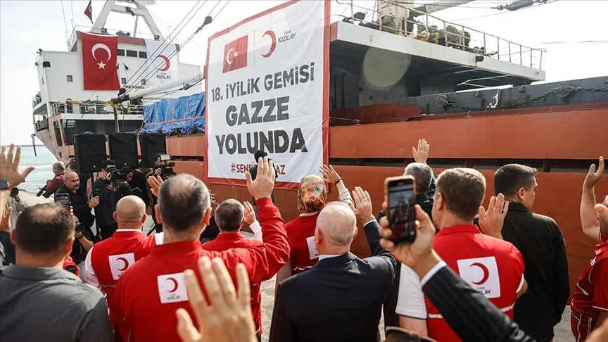Türk Kızılayın Gazze için hazırladığı 18. 