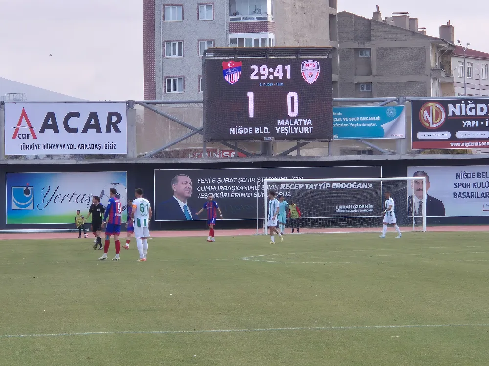 NİĞDE BELEDİYESPOR 1-0 ÖNE GEÇTİ