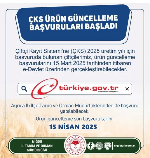 ÇKS Güncelleme Başvuruları Başladı!