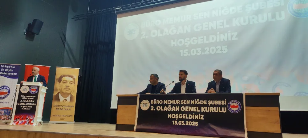 BÜRO MEMUR-SEN GENEL KURULU YAPILDI EMİN BİNGÜL GÜVEN TAZELEDİ