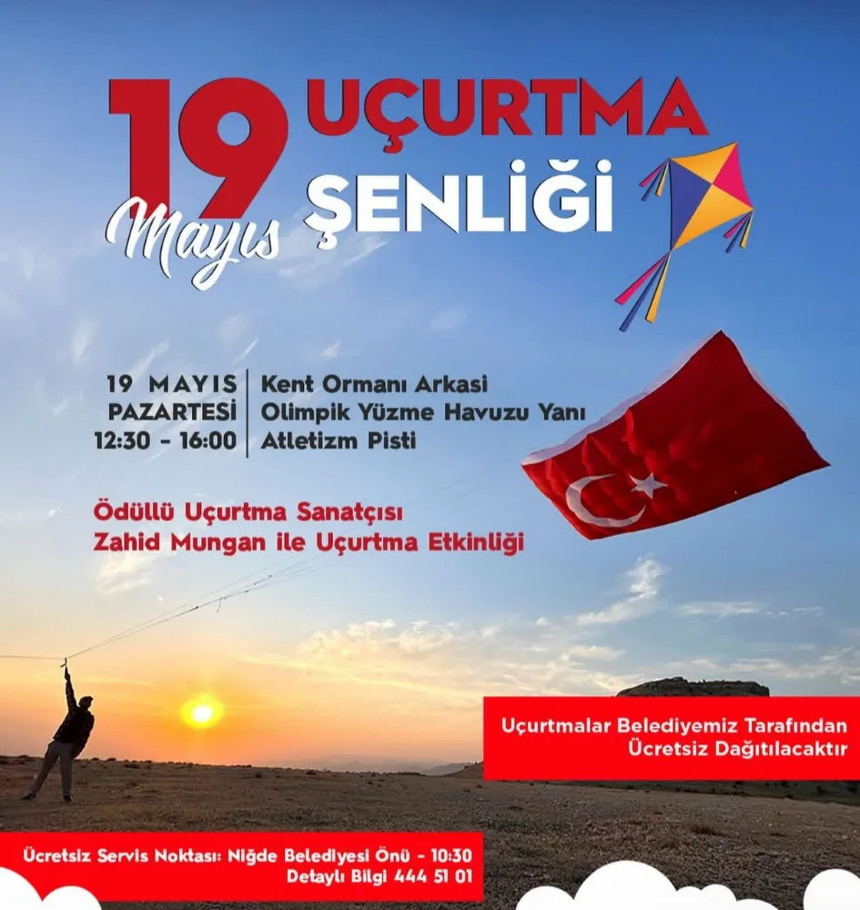 GÖKYÜZÜ 19 MAYIS’TA NİĞDE’DE RENKLENECEK