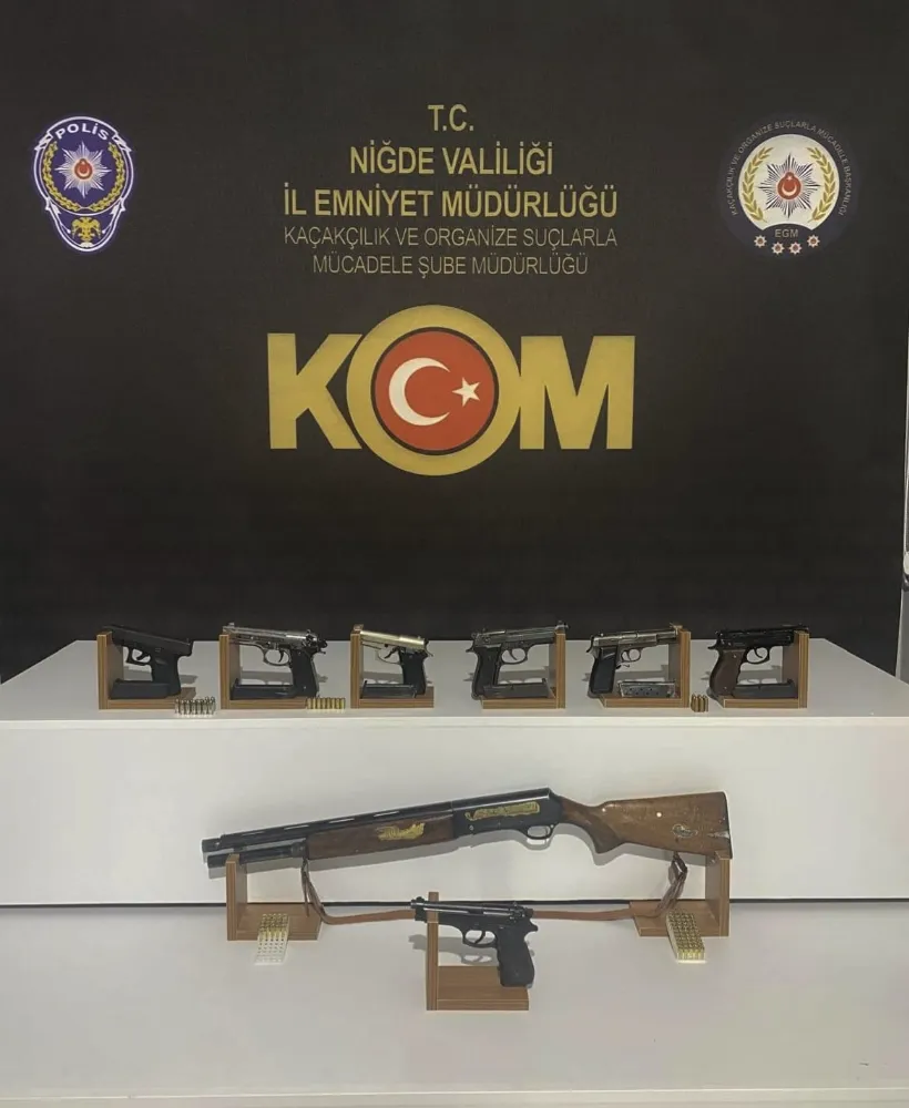 NİĞDE’DE SİLAH KAÇAKÇILIĞINA OPERASYON: 8 GÖZALTI