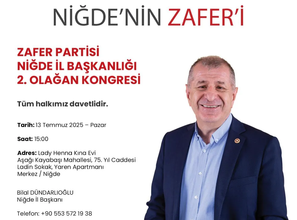 ZAFER PARTİSİ’NDEN NİĞDE’DE ÇİFTE PROGRAM