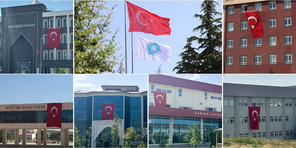 NİĞDE ÖMER HALİSDEMİR ÜNİVERSİTESİ BAYRAKLARLA DONATILDI