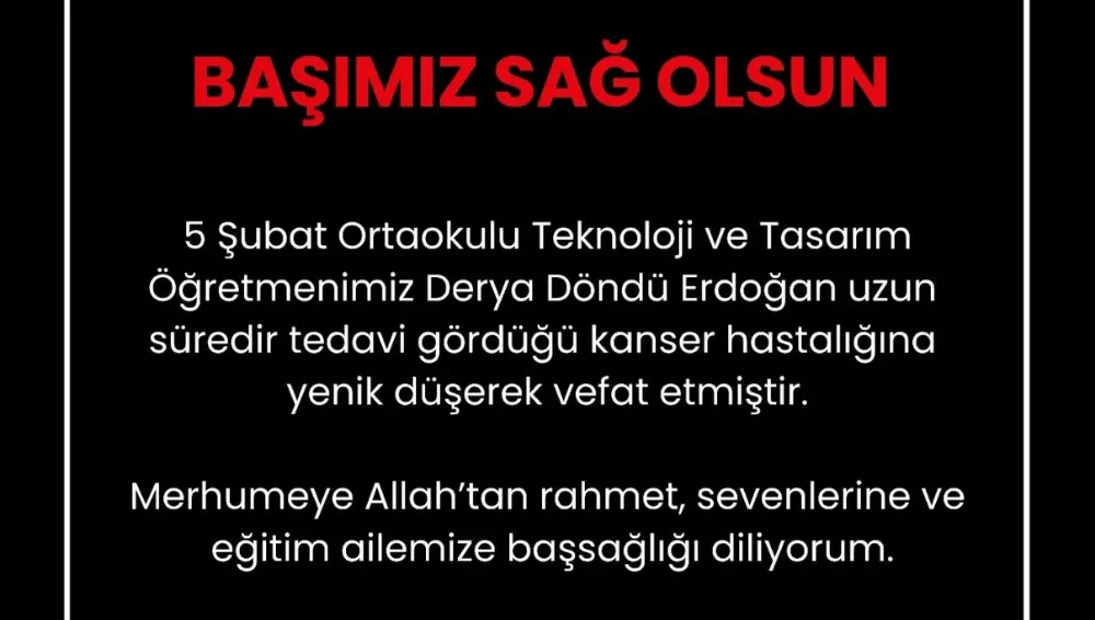 NİĞDE’DE EĞİTİM CAMİASI BİR NEFERİNİ DAHA KAYBETTİ