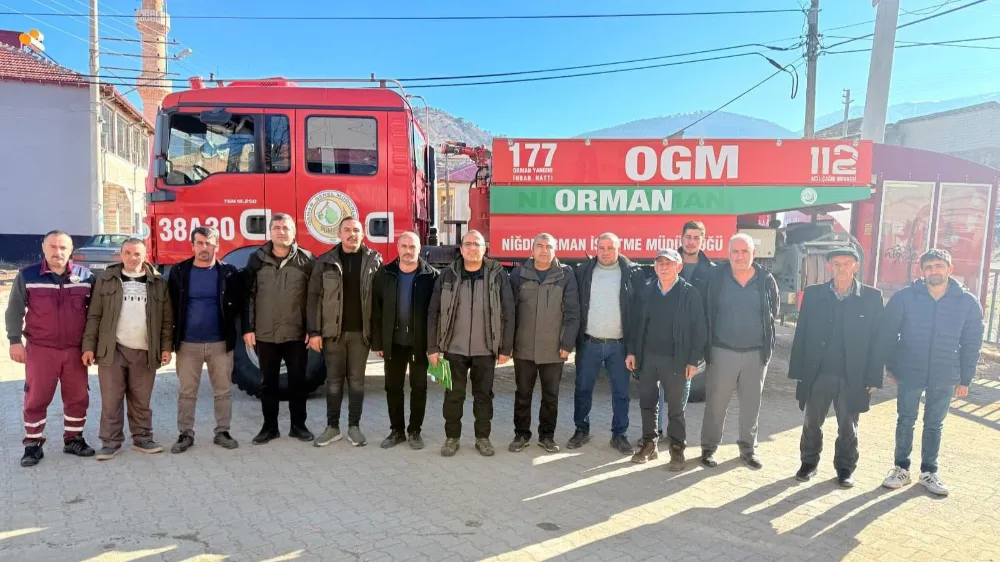 NİĞDE’DE ORMAN KÖYLÜLERİNE YANGINLA MÜCADELE EĞİTİMİ VERİLDİ