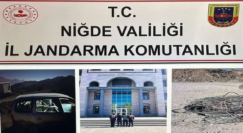 NİĞDE ÇAMARDI’DA KROM MADENİNDEN KABLO HIRSIZLIĞI: 2 ŞAHIS YAKALANDI