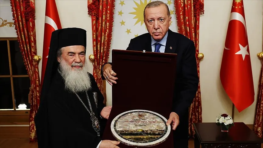 CUMHURBAŞKANI ERDOĞAN, KUDÜS RUM ORTODOKS PATRİĞİ GIANNOPOULOS